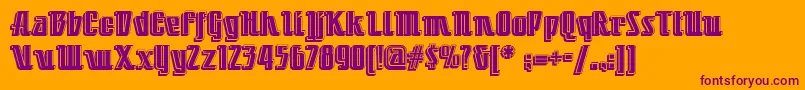Little Deuce Coupe Nf Font – Purple Fonts on Orange Background