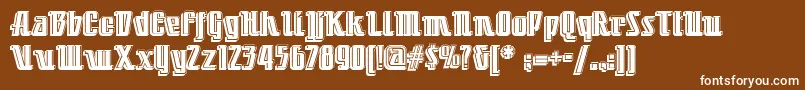 Little Deuce Coupe Nf Font – White Fonts on Brown Background