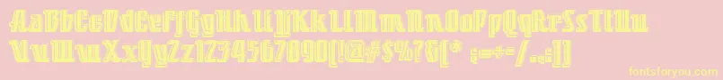 Little Deuce Coupe Nf Font – Yellow Fonts on Pink Background