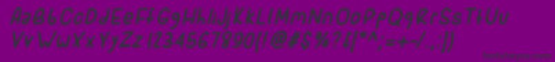 Sporkitalic Font – Black Fonts on Purple Background