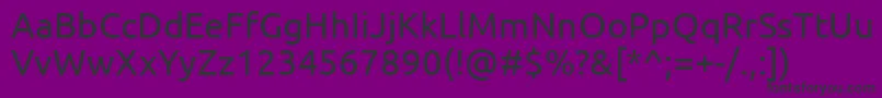 Fonte Ubuntu – fontes pretas em um fundo violeta