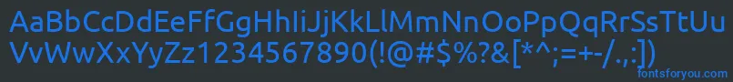 Ubuntu Font – Blue Fonts on Black Background