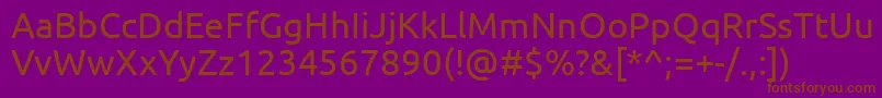 fuente Ubuntu – Fuentes Marrones Sobre Fondo Morado