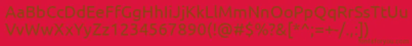 Ubuntu Font – Brown Fonts on Red Background