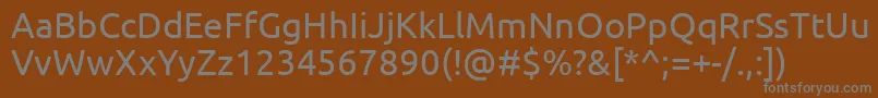 Czcionka Ubuntu – szare czcionki na brązowym tle