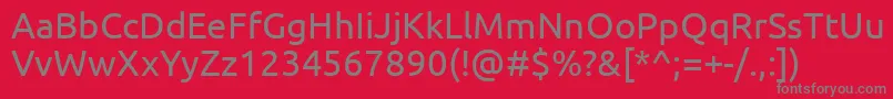 フォントUbuntu – 赤い背景に灰色の文字