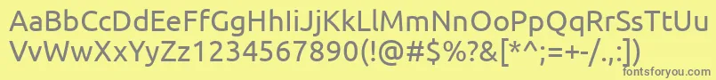 Czcionka Ubuntu – szare czcionki na żółtym tle