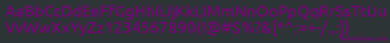 Ubuntu-Schriftart – Violette Schriften auf schwarzem Hintergrund