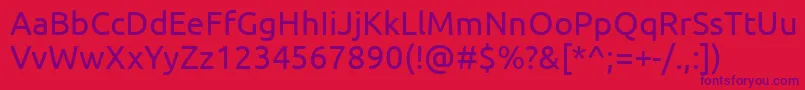 Ubuntu Font – Purple Fonts on Red Background