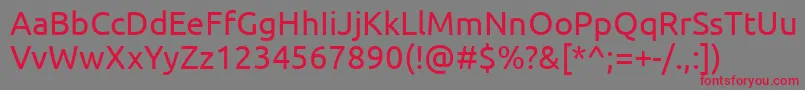Ubuntu Font – Red Fonts on Gray Background