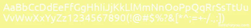 Ubuntu Font – White Fonts on Yellow Background
