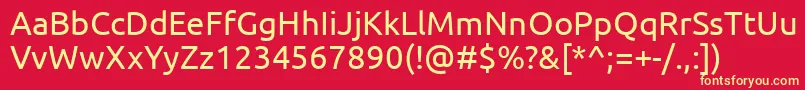 Ubuntu Font – Yellow Fonts on Red Background