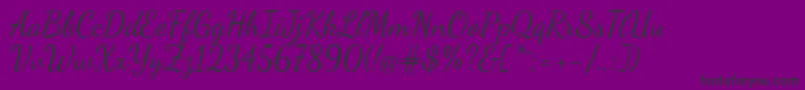 DancingscriptRegular Font – Black Fonts on Purple Background