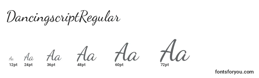 DancingscriptRegular (108995) Font Sizes