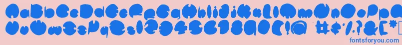 Bub Font – Blue Fonts on Pink Background