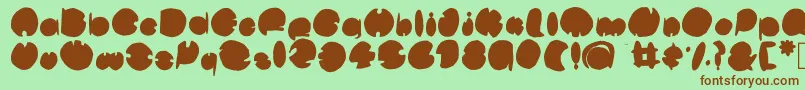 Bub-fontti – ruskeat fontit vihreällä taustalla