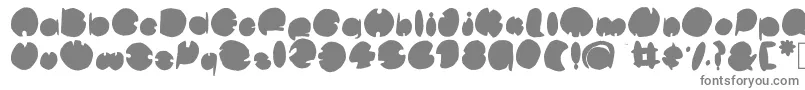 フォントBub – 白い背景に灰色の文字