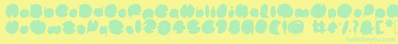 Bub Font – Green Fonts on Yellow Background