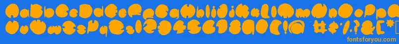 Bub Font – Orange Fonts on Blue Background