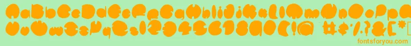 Bub Font – Orange Fonts on Green Background