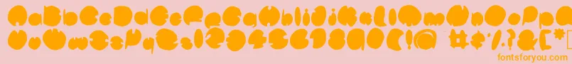 Bub Font – Orange Fonts on Pink Background