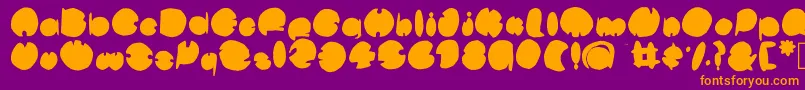 Bub Font – Orange Fonts on Purple Background