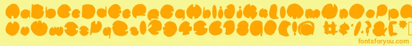 Bub Font – Orange Fonts on Yellow Background