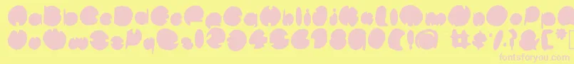 Bub Font – Pink Fonts on Yellow Background