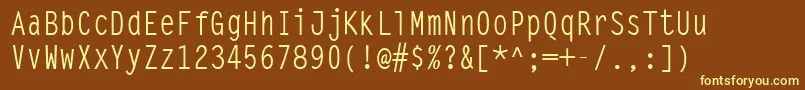 Подробнее о шрифте Steeptypewriter ffy Шрифт Steeptypewriter ffy – жёлтые шрифты на коричневом фоне