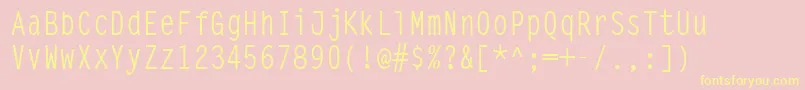 Steeptypewriter ffy Font – Yellow Fonts on Pink Background