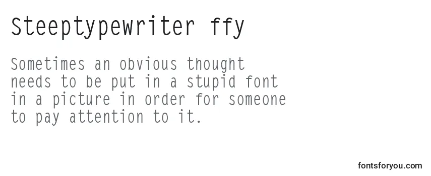 Schriftart Steeptypewriter ffy