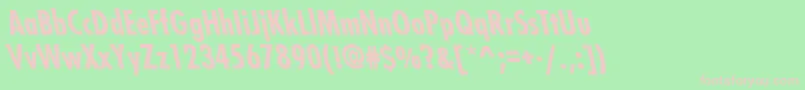 FuturistleftycondensedBold Font – Pink Fonts on Green Background