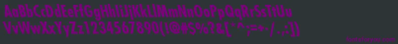 フォントFuturistleftycondensedBold – 黒い背景に紫のフォント