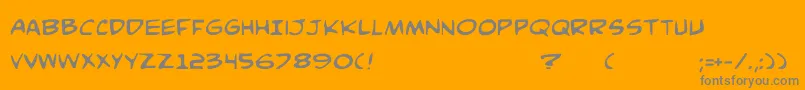 ComicBookCommando-Schriftart – Graue Schriften auf orangefarbenem Hintergrund