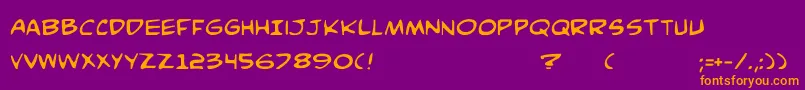 ComicBookCommando Font – Orange Fonts on Purple Background