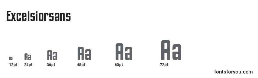 sizes of excelsiorsans font, excelsiorsans sizes
