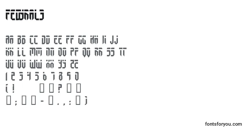 characters of fedyral3 font, letter of fedyral3 font, alphabet of  fedyral3 font