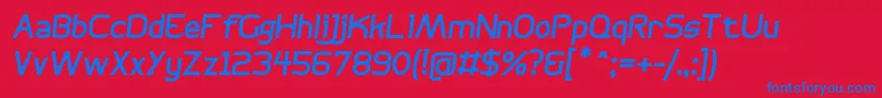 BogotanaItalic Font – Blue Fonts on Red Background