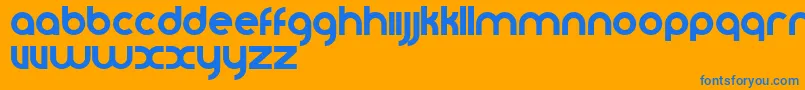 Vomzom Font – Blue Fonts on Orange Background