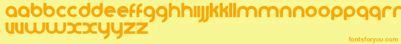 Vomzom Font – Orange Fonts on Yellow Background