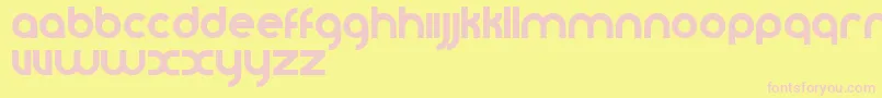 Шрифт Vomzom – розовые шрифты на жёлтом фоне