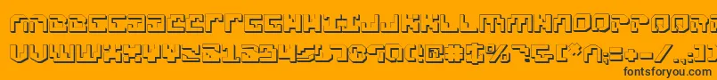 Xenov23D Font – Black Fonts on Orange Background