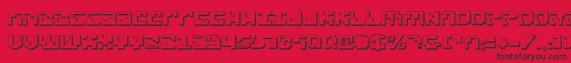 Xenov23D Font – Black Fonts on Red Background