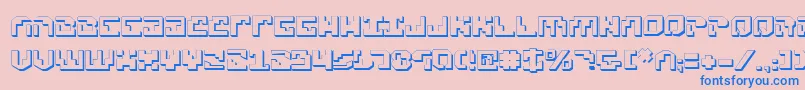 Xenov23D Font – Blue Fonts on Pink Background