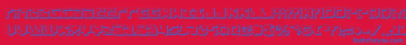 Xenov23D-Schriftart – Blaue Schriften auf rotem Hintergrund