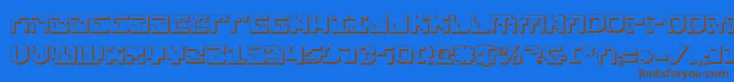 Xenov23D-fontti – ruskeat fontit sinisellä taustalla