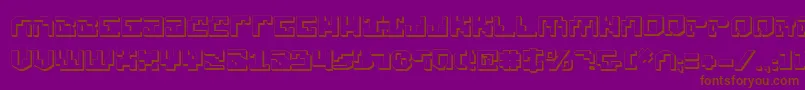 Xenov23D Font – Brown Fonts on Purple Background