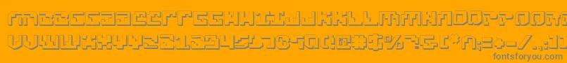 Xenov23D Font – Gray Fonts on Orange Background