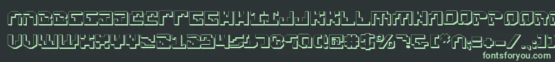 Xenov23D Font – Green Fonts on Black Background
