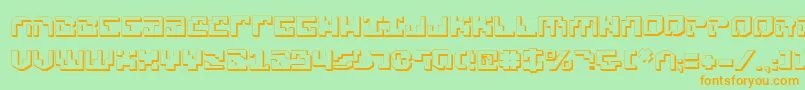 Xenov23D Font – Orange Fonts on Green Background
